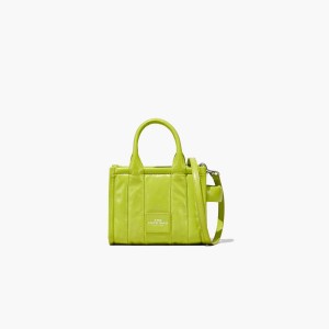 Women Marc Jacobs Shiny Crinkle Micro Tote Bags Green | UK MJ8976-F15