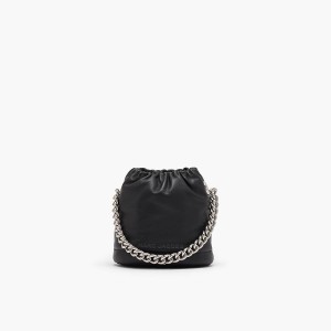 Women Marc Jacobs Soft Small Bucket Bags Black | UK MJ2649-E96