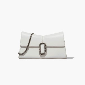 Women Marc Jacobs St. Marc Convertible Clutch Shoulder Bags White | UK MJ6307-D26