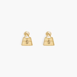 Women Marc Jacobs St. Marc Earrings Light Gold | UK MJ4670-X21