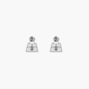 Women Marc Jacobs St. Marc Earrings Light Silver | UK MJ8196-C75