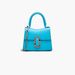 Women Marc Jacobs St. Marc Mini Top Handle Handbag Blue | UK MJ1457-T63