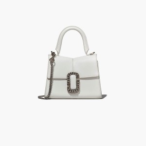 Women Marc Jacobs St. Marc Mini Top Handle Handbag White | UK MJ2190-Y94