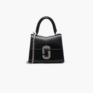 Women Marc Jacobs St. Marc Mini Top Handle Handbag Black / Silver | UK MJ2706-U49