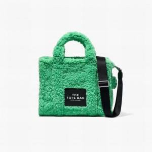 Women Marc Jacobs Teddy Medium Tote Bags Green | UK MJ9517-W78