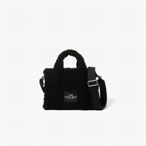 Women Marc Jacobs Teddy Mini Tote Bags Black | UK MJ1269-V87