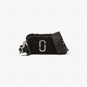 Women Marc Jacobs Teddy Snapshot Bags Black | UK MJ6570-B21