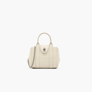 Women Marc Jacobs Turnlock Crossbody Tote Bags White | UK MJ0271-H61