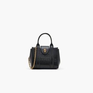 Women Marc Jacobs Turnlock Crossbody Tote Bags Black | UK MJ6524-J72