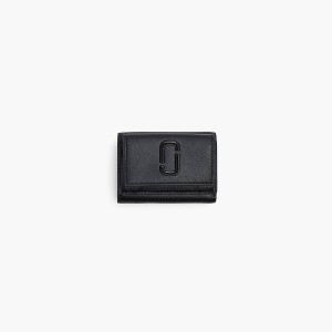 Women Marc Jacobs Utility Snapshot DTM Mini Trifold Wallets Black | UK MJ8062-N67