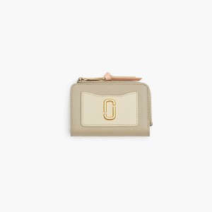 Women Marc Jacobs Utility Snapshot Slim Bifold Wallets Khaki Multicolor | UK MJ2659-P62