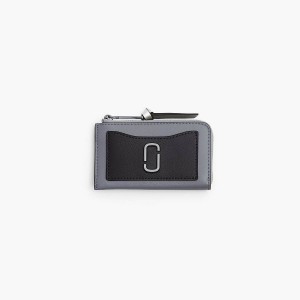 Women Marc Jacobs Utility Snapshot Top Zip Multi Wallets Grey Multicolor | UK MJ8140-U17