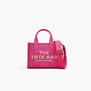 Women Marc Jacobs Woven Small Tote Bags Pink | UK MJ7613-E73