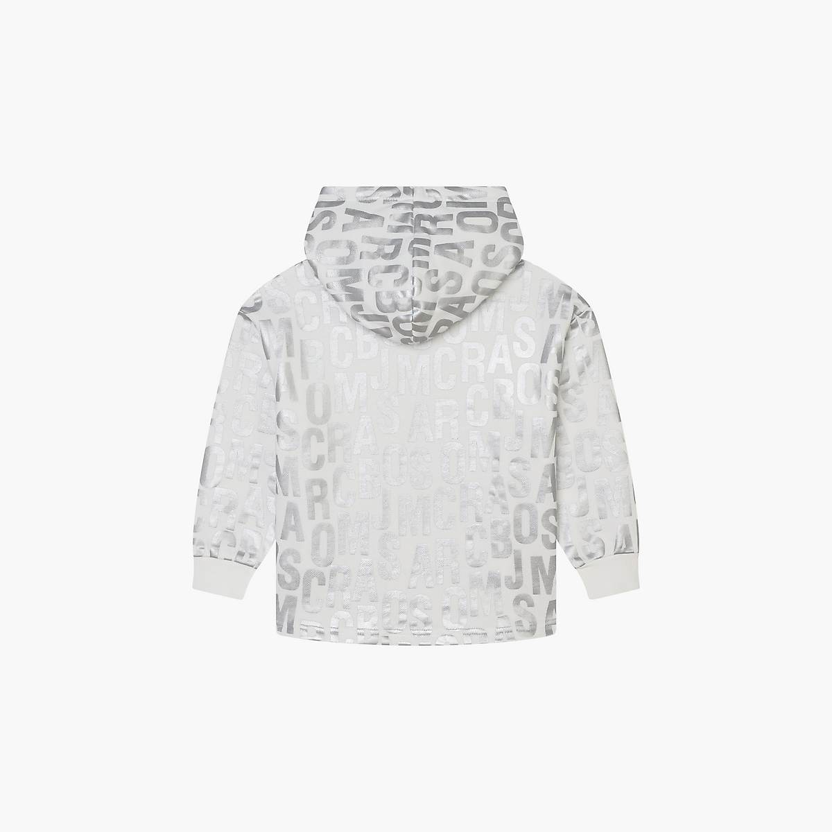 Kids' Marc Jacobs Jumbled Monogram Metallic Sweatshirt White | UK MJ1463-K47