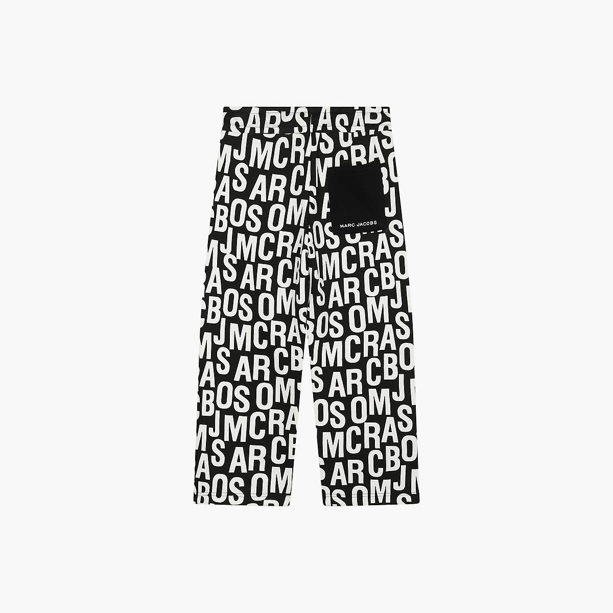 Kids' Marc Jacobs Jumbled Monogram Sweatpants Black | UK MJ9231-S71