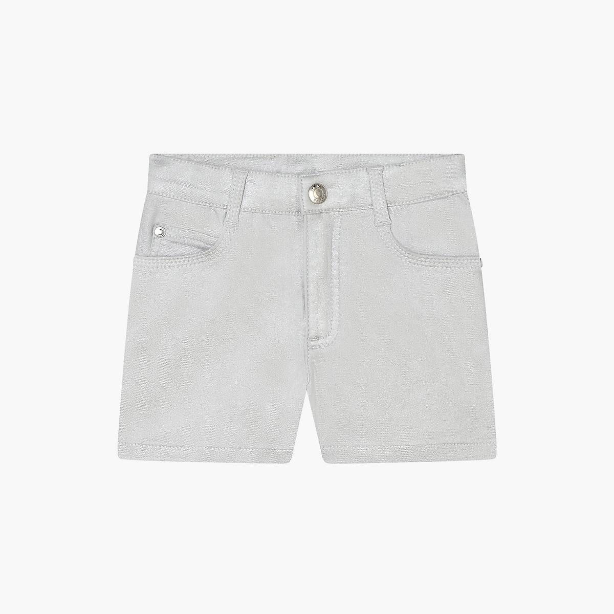 Kids\' Marc Jacobs Metallic Denim Shorts Silver | UK MJ1640-G87