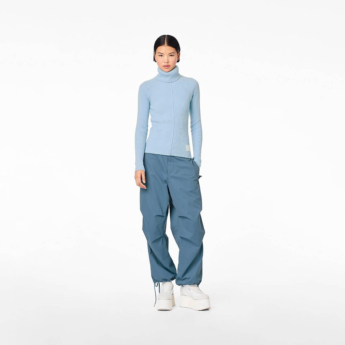 Women Marc Jacobs Baggy Drawstring Pants Blue | UK MJ6549-E18