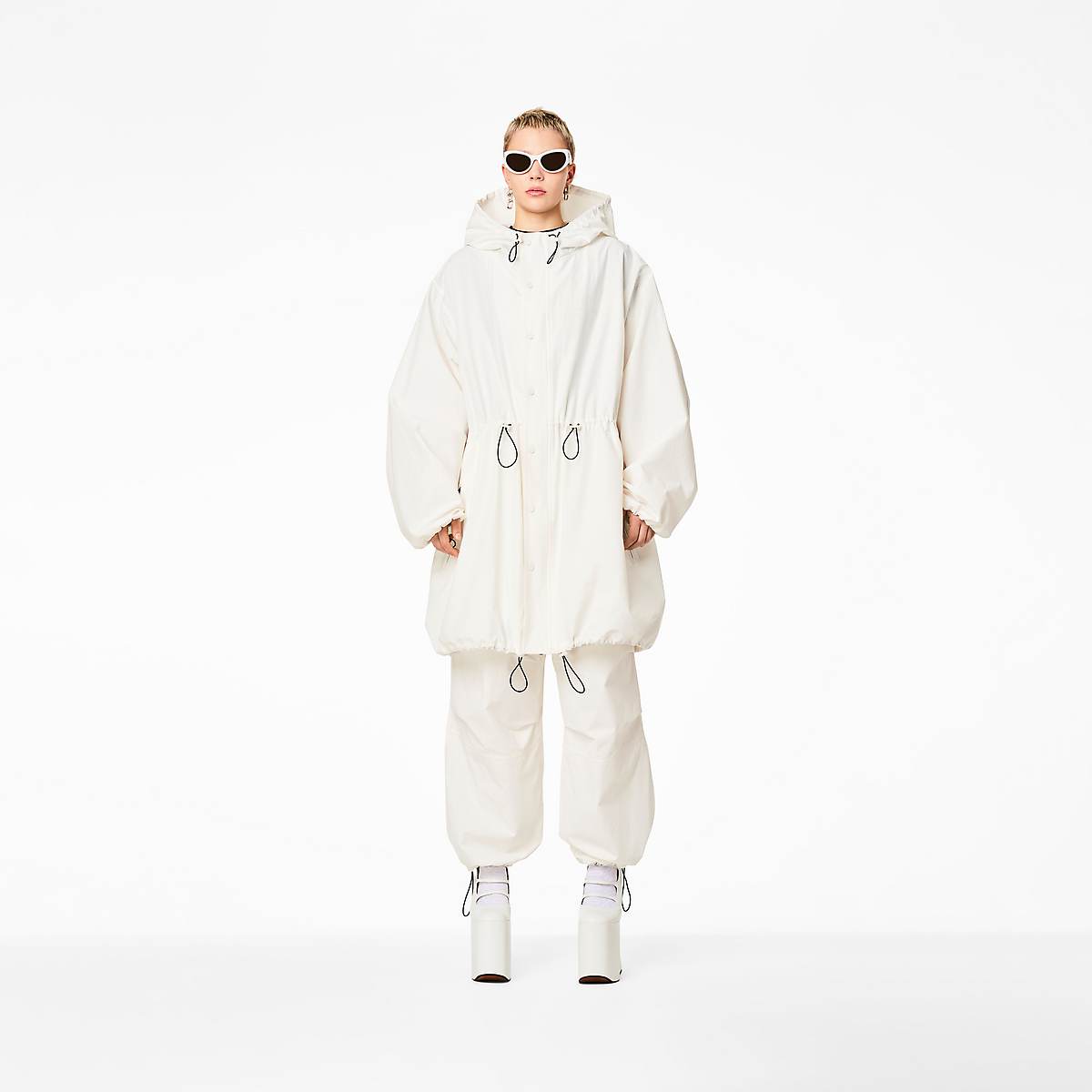 Women Marc Jacobs Balloon Parka Jackets White | UK MJ8416-Q93