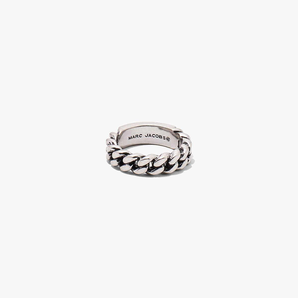 Women Marc Jacobs Barcode Monogram ID Chain Rings Silver | UK MJ3651-V74