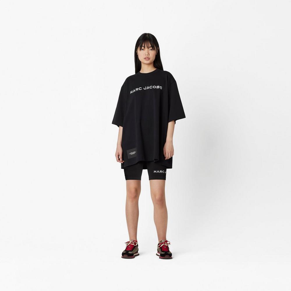 Women Marc Jacobs Big T-Shirt Black | UK MJ0129-T60