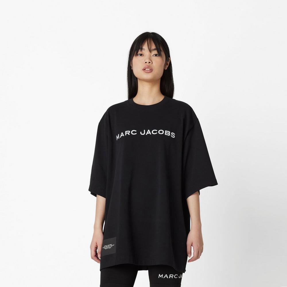 Women Marc Jacobs Big T-Shirt Black | UK MJ0129-T60