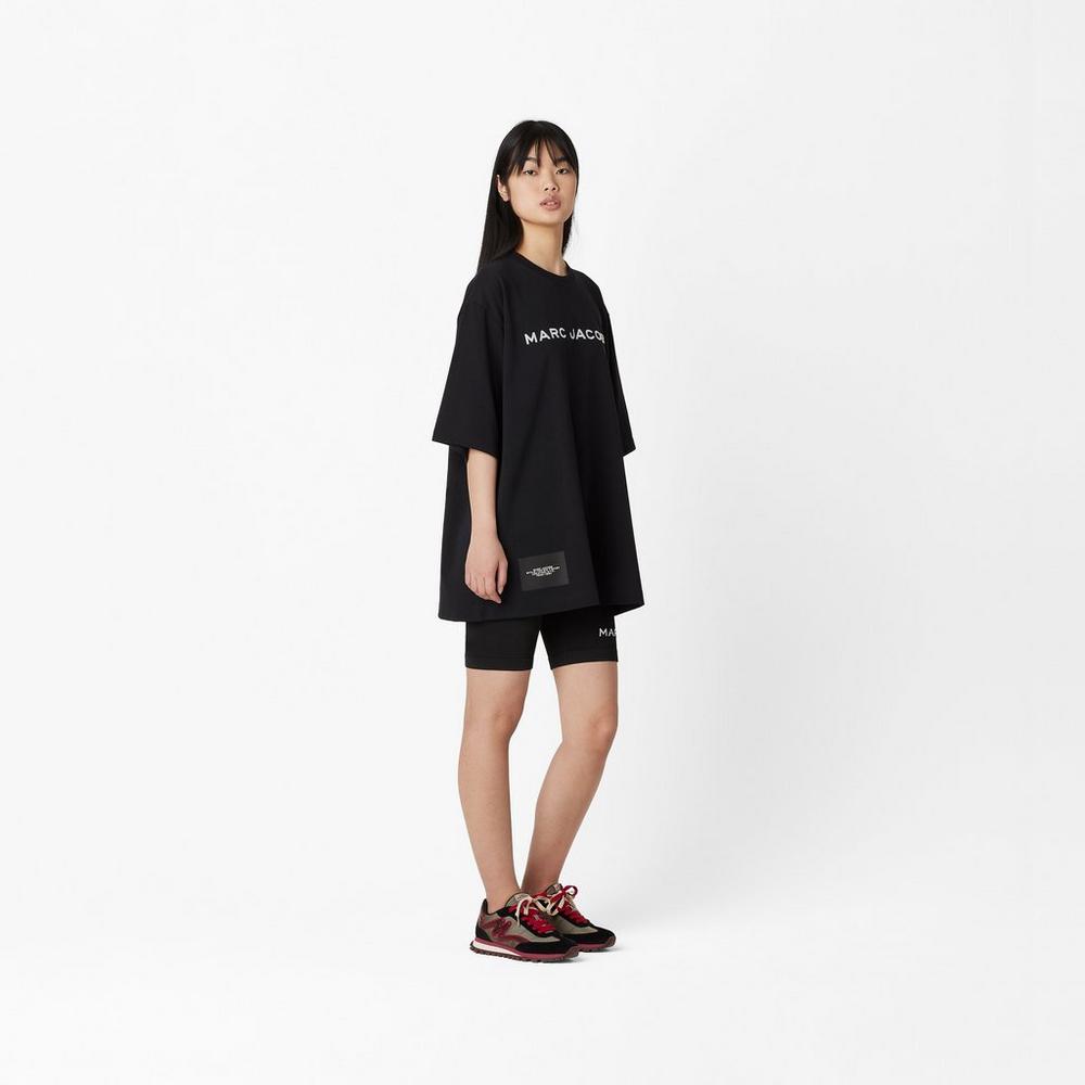 Women Marc Jacobs Big T-Shirt Black | UK MJ0129-T60