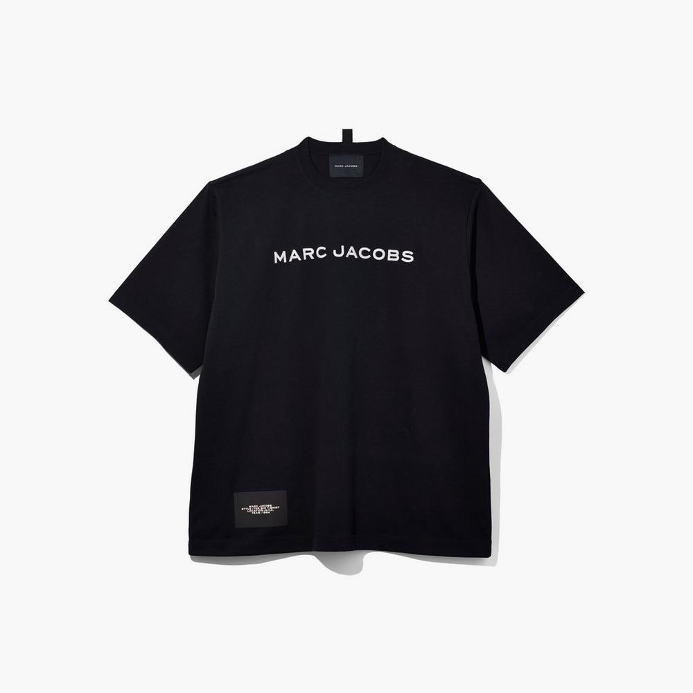 Women Marc Jacobs Big T-Shirt Black | UK MJ0129-T60