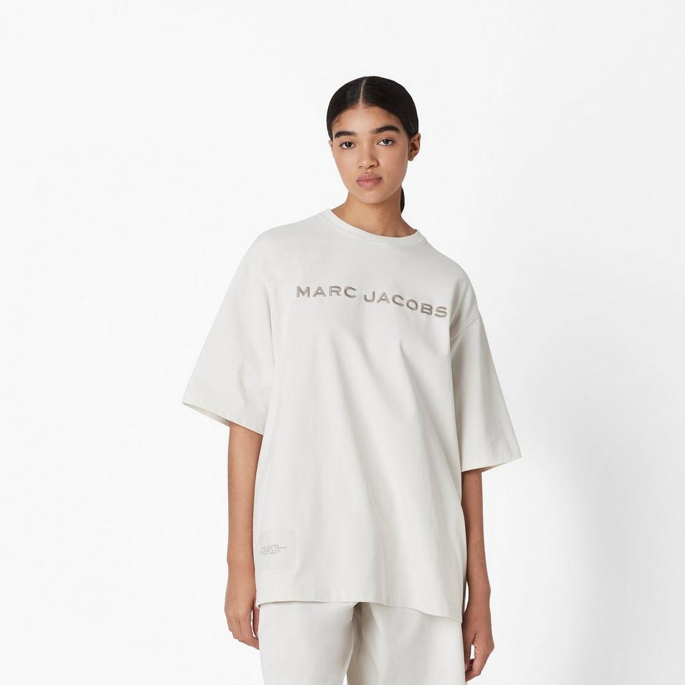 Women Marc Jacobs Big T-Shirt Chalk | UK MJ6973-Y28