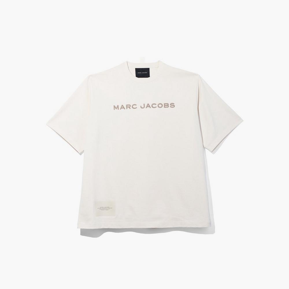 Women Marc Jacobs Big T-Shirt Chalk | UK MJ6973-Y28