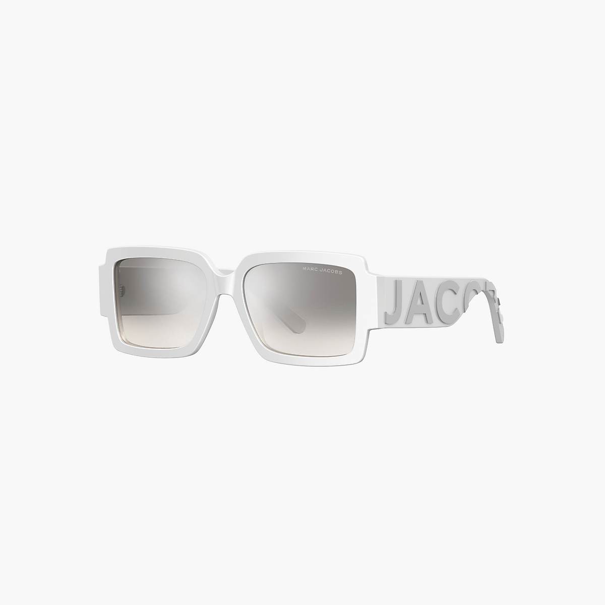 Women Marc Jacobs Bold Logo Square Mirrored Sunglasses White / Grey | UK MJ0256-L87