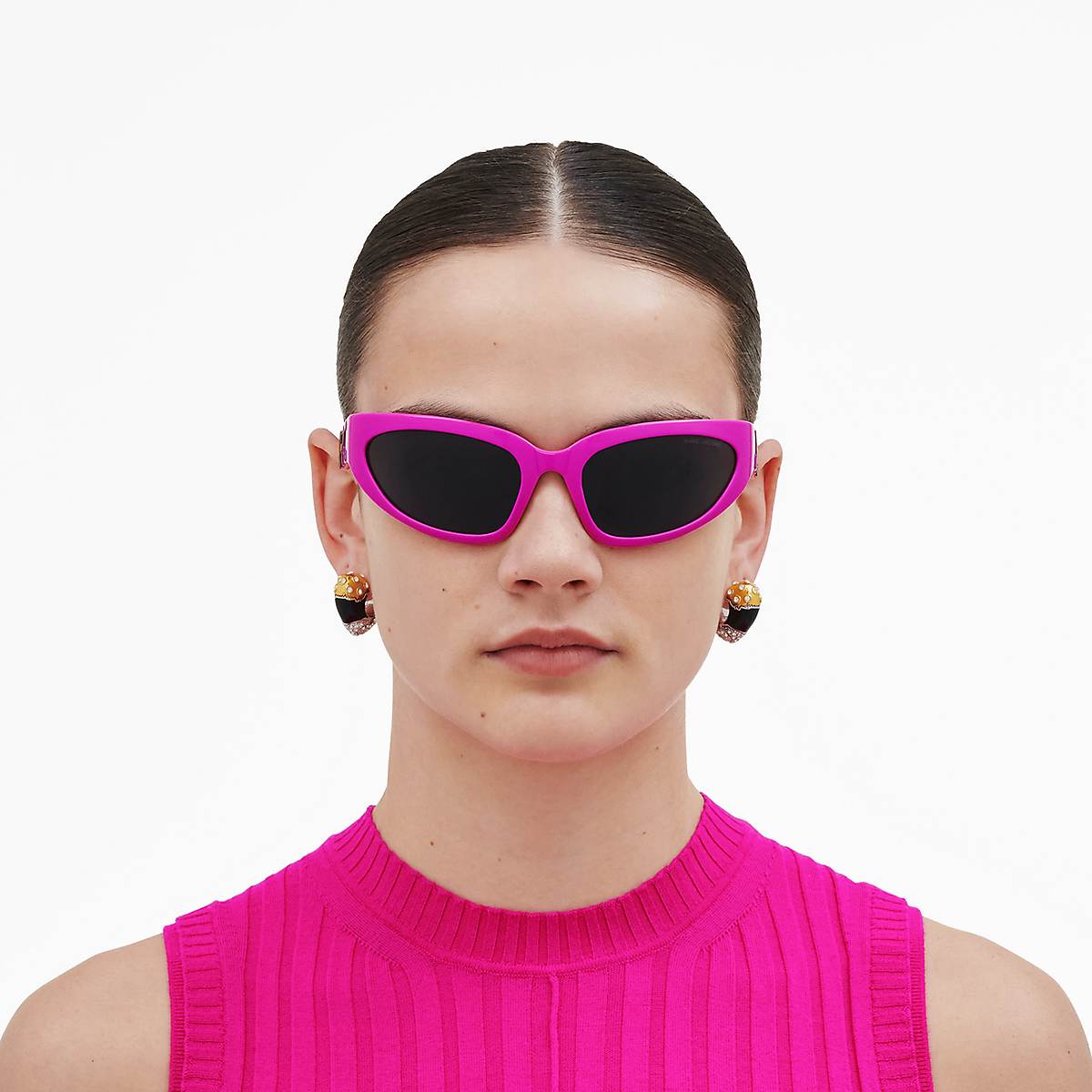 Women Marc Jacobs Bold Logo Wrapped Sunglasses Pink | UK MJ5178-G71