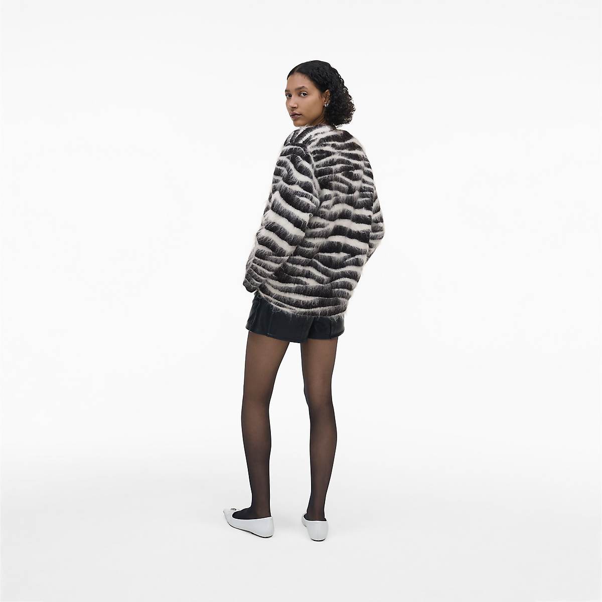 Women Marc Jacobs Brushed Zebra Sweaters Black / White | UK MJ5837-D64