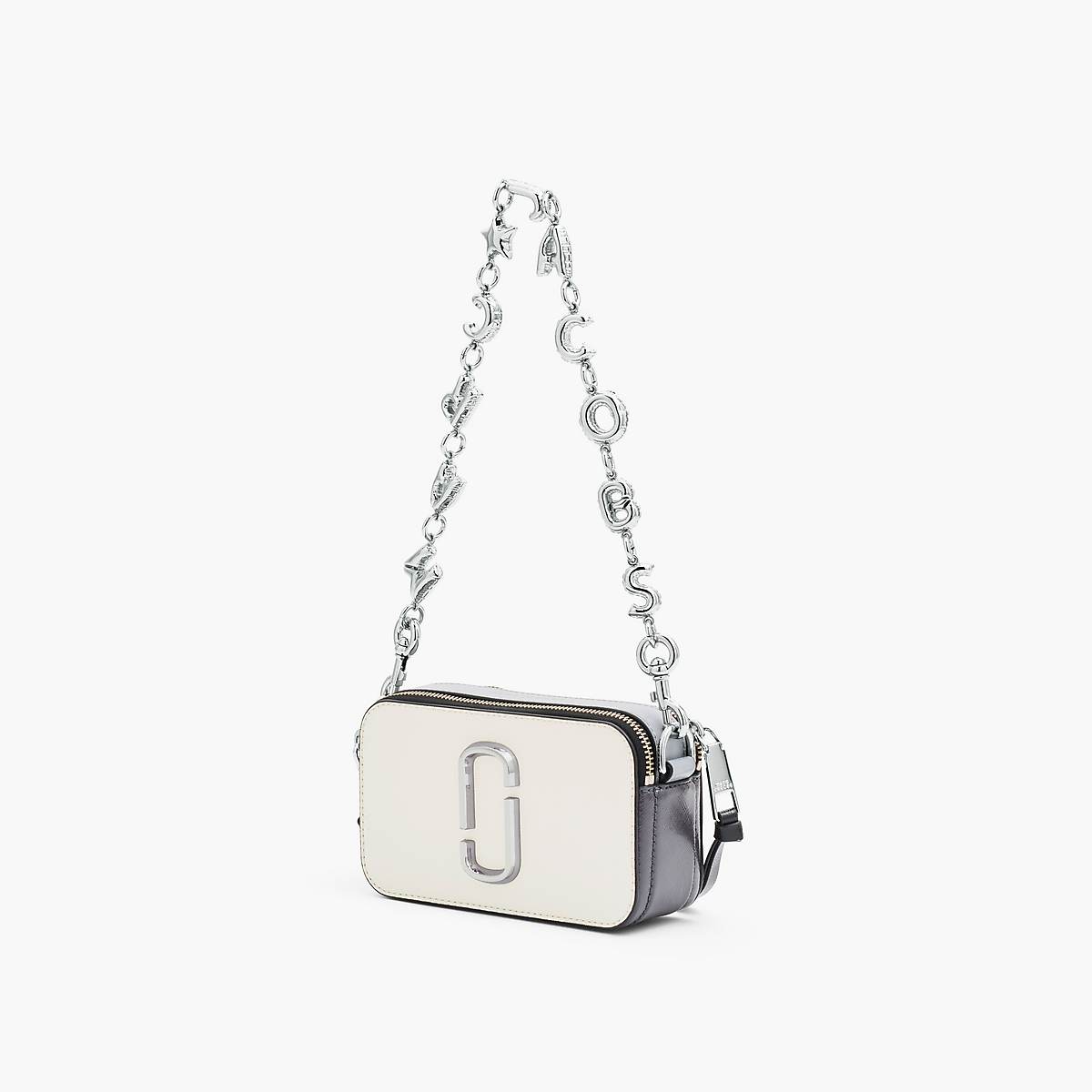 Women Marc Jacobs Bubble Chain Shoulder Strap Bag Strap Silver | UK MJ1240-F59