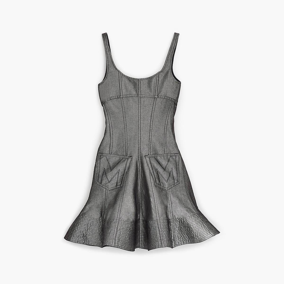 Women Marc Jacobs Bustier Fluted Dress Silver | UK MJ9685-N02