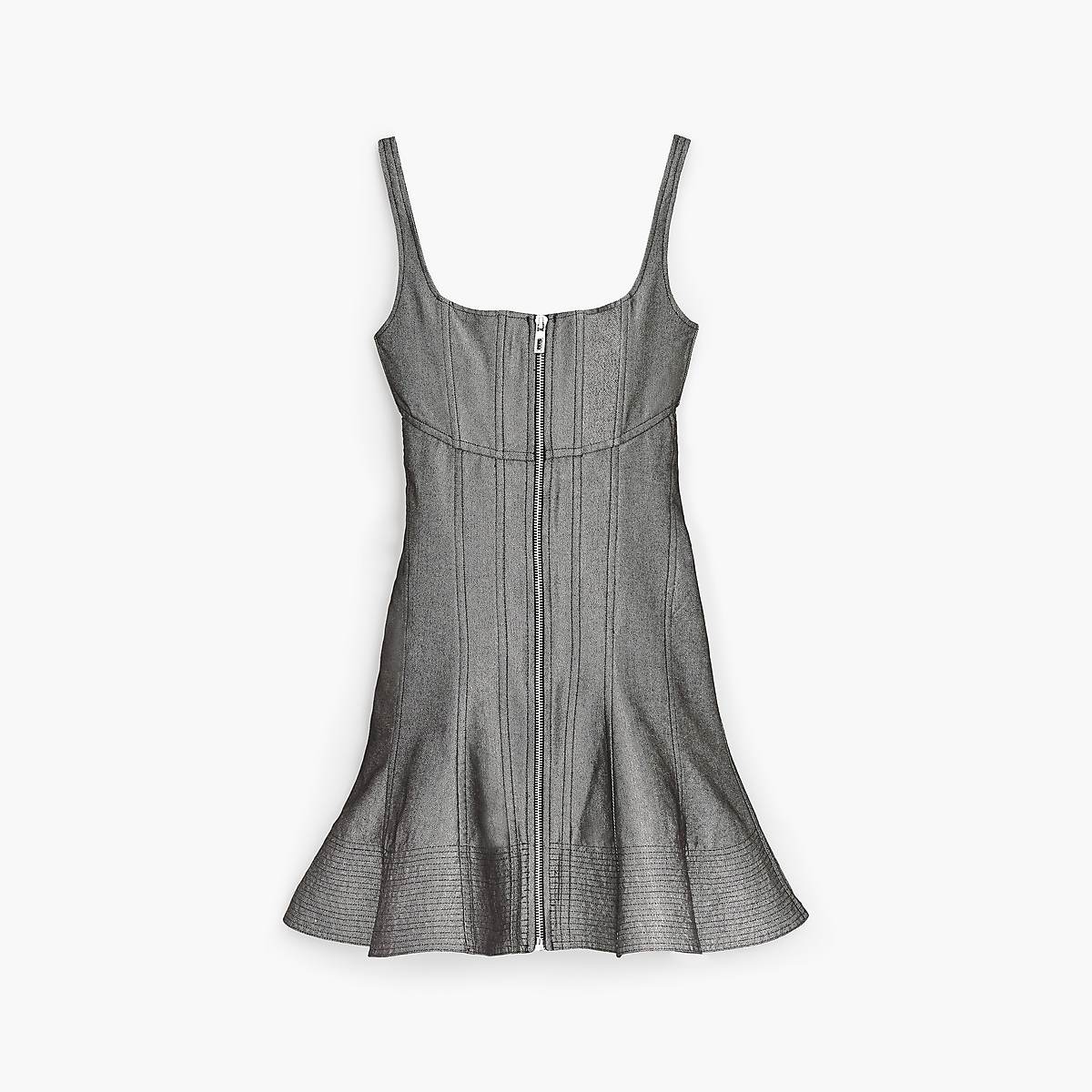 Women Marc Jacobs Bustier Fluted Dress Silver | UK MJ9685-N02