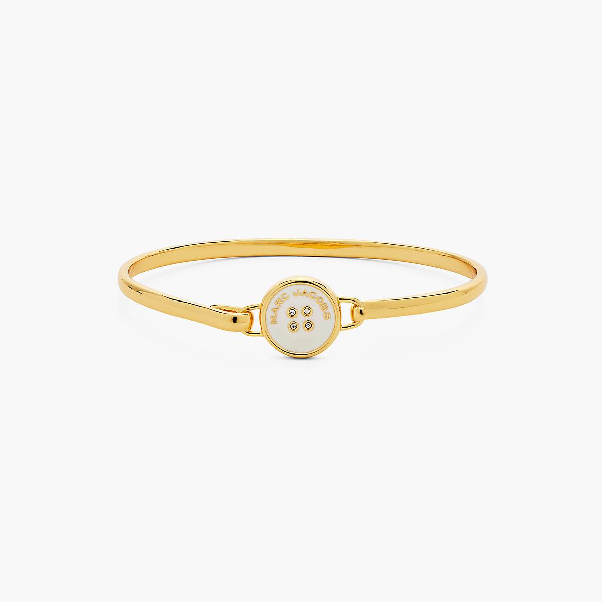 Women Marc Jacobs Button Hinge Bracelets Gold / Cream | UK MJ8467-J91