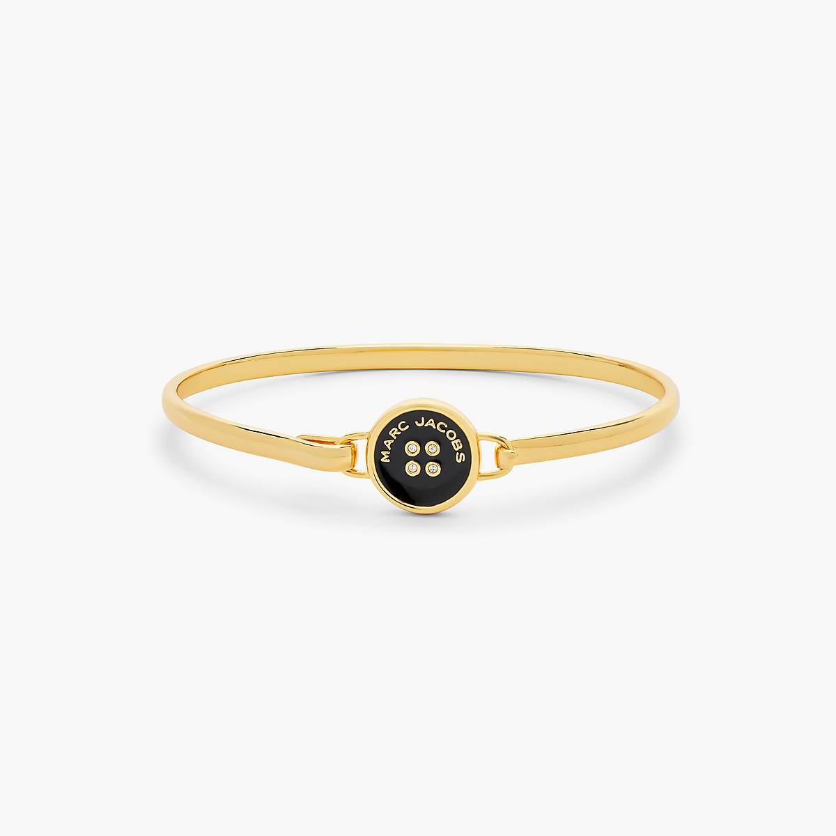 Women Marc Jacobs Button Hinge Bracelets Gold / Black | UK MJ5189-K76