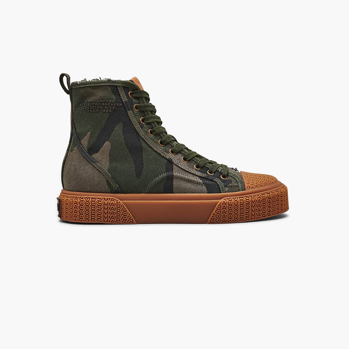 Women Marc Jacobs Camo Jacquard High Top Trainers Camo Multicolor | UK MJ8304-P12