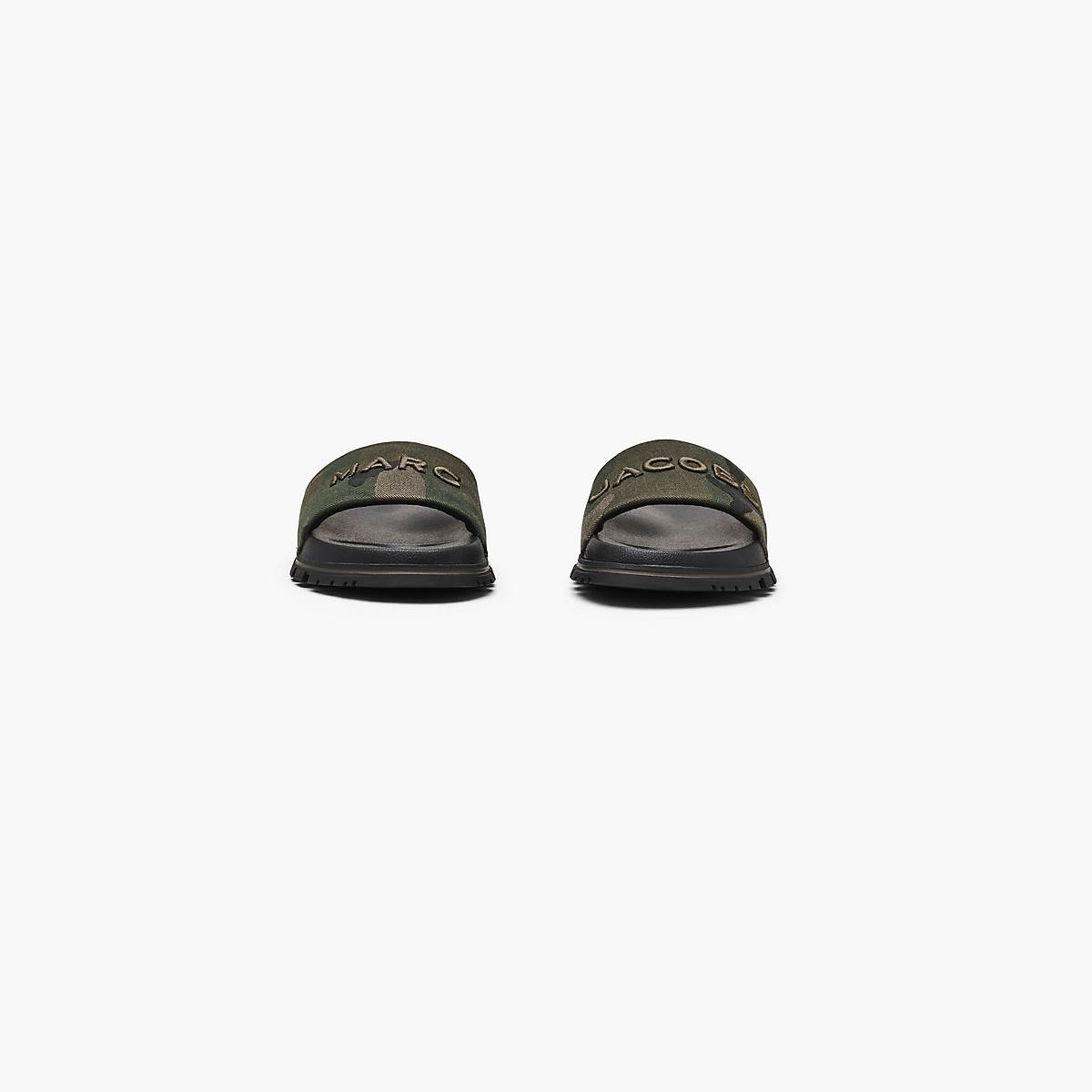 Women Marc Jacobs Camo Jacquard Slides Camo Multicolor | UK MJ6215-O97