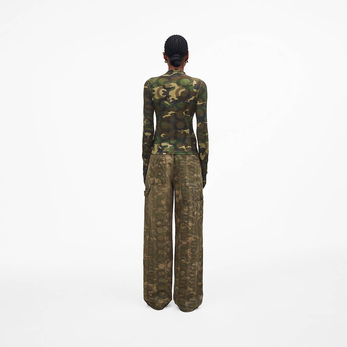 Women Marc Jacobs Camo Sheer Long Sleeve T-Shirt Camo Multicolor | UK MJ4362-Q67