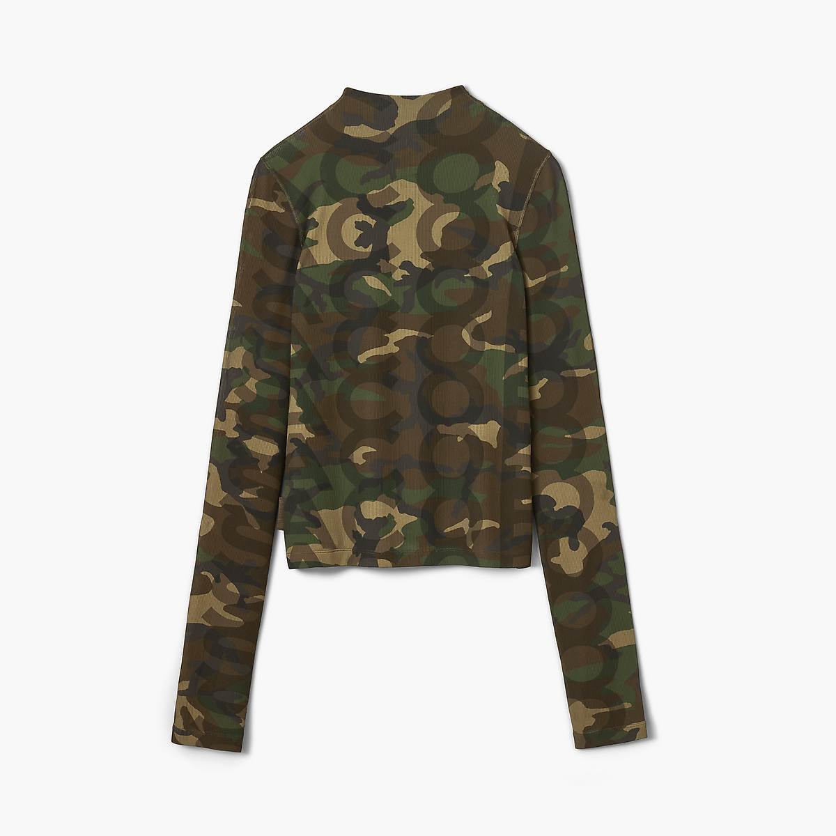 Women Marc Jacobs Camo Sheer Long Sleeve T-Shirt Camo Multicolor | UK MJ4362-Q67