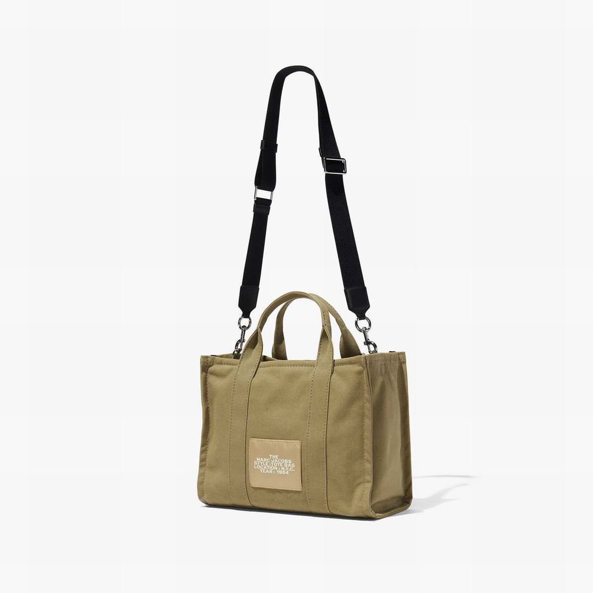 Women Marc Jacobs Canvas Medium Tote Bags Green | UK MJ8260-W68