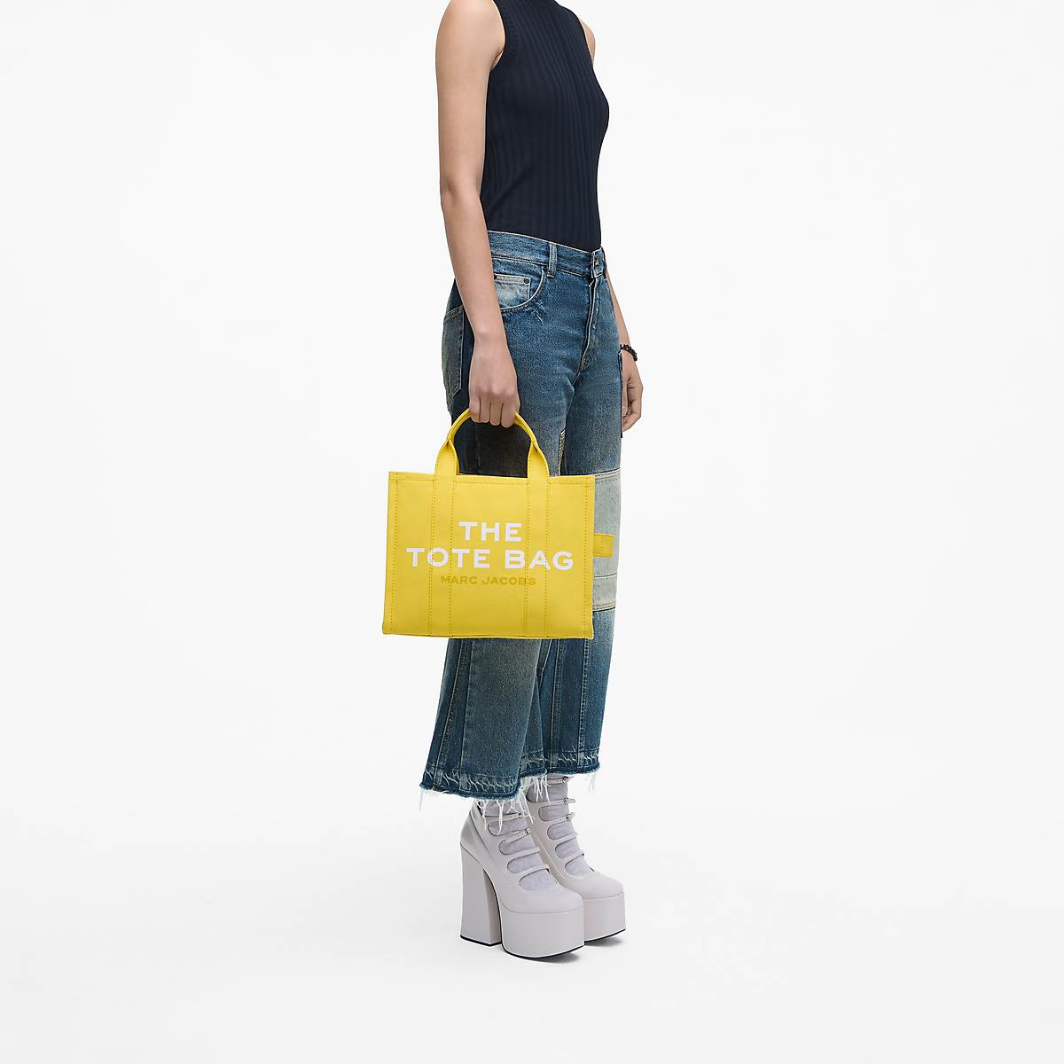 Women Marc Jacobs Canvas Medium Tote Bags Yellow | UK MJ6420-T72