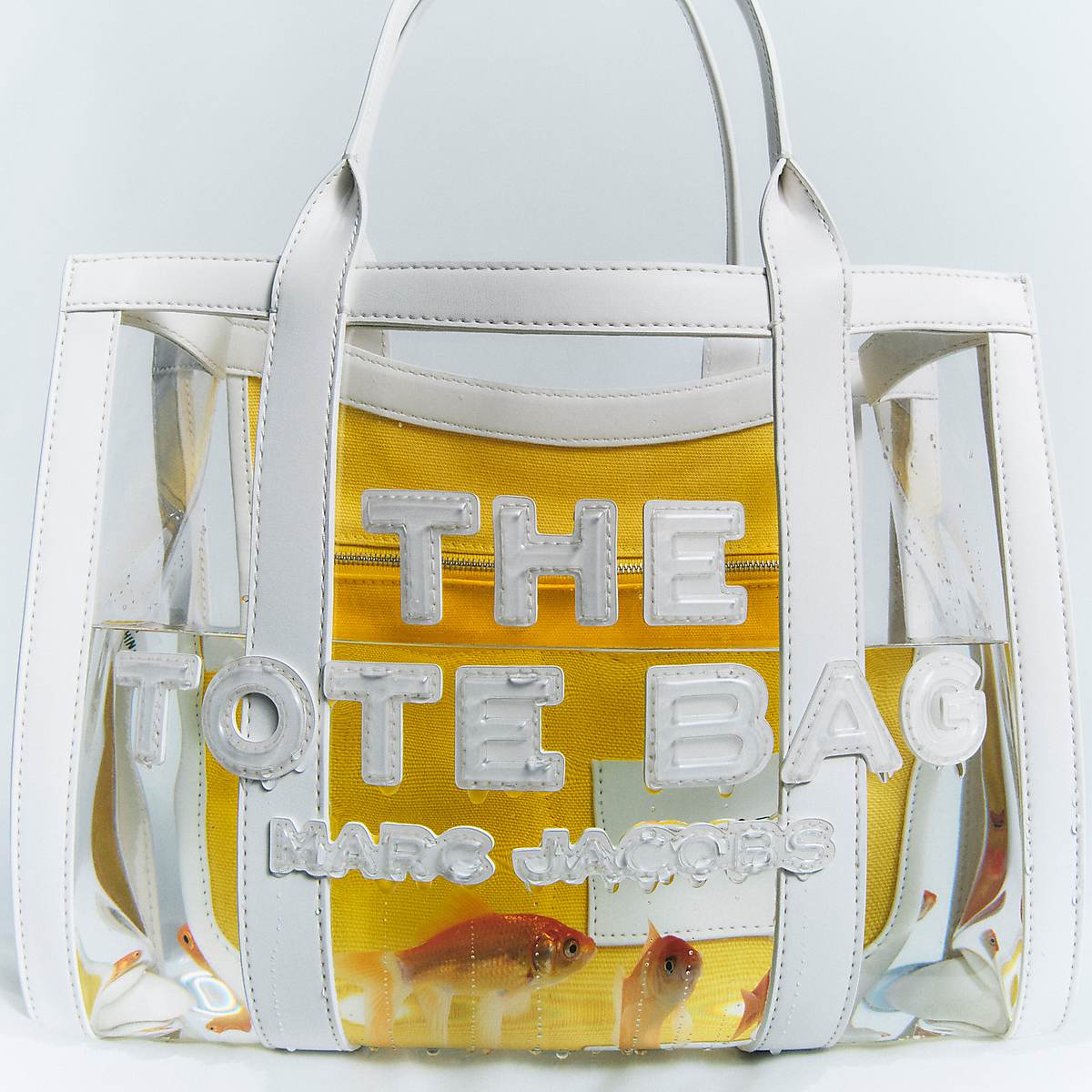 Women Marc Jacobs Clear Medium Tote Bags White | UK MJ4893-V98