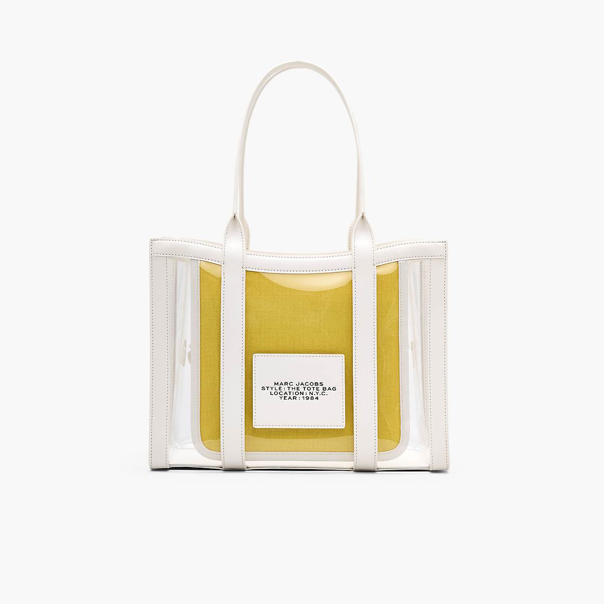 Women Marc Jacobs Clear Medium Tote Bags White | UK MJ4893-V98