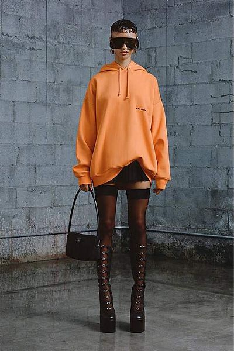 Women Marc Jacobs Clementine Big Hoodie Orange | UK MJ9316-U13