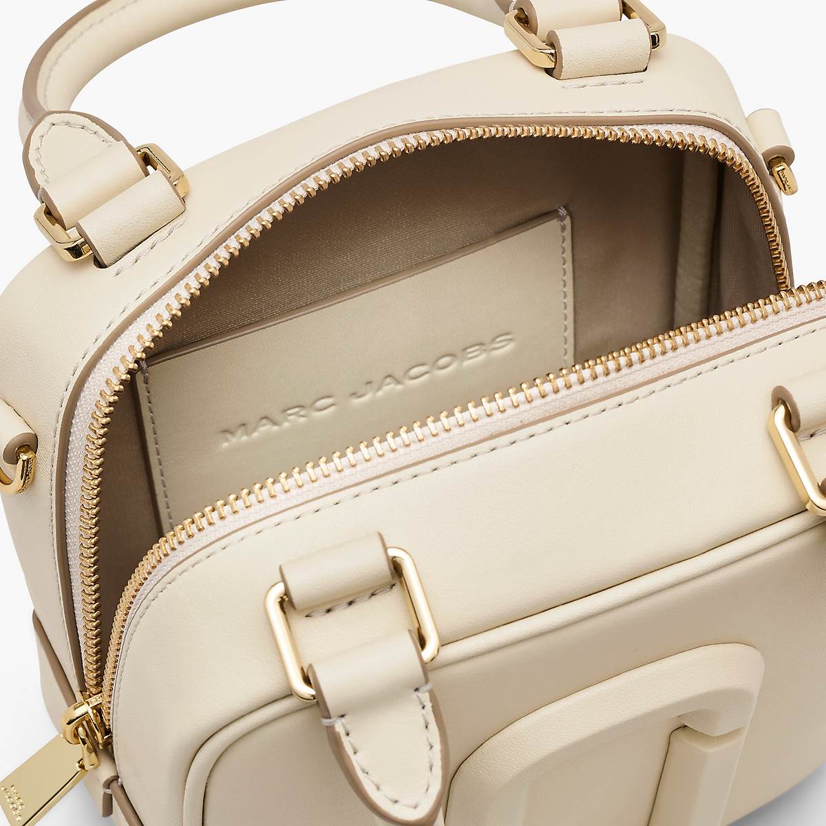 Women Marc Jacobs Covered J Marc Cube Crossbody Bags White | UK MJ1428-O73