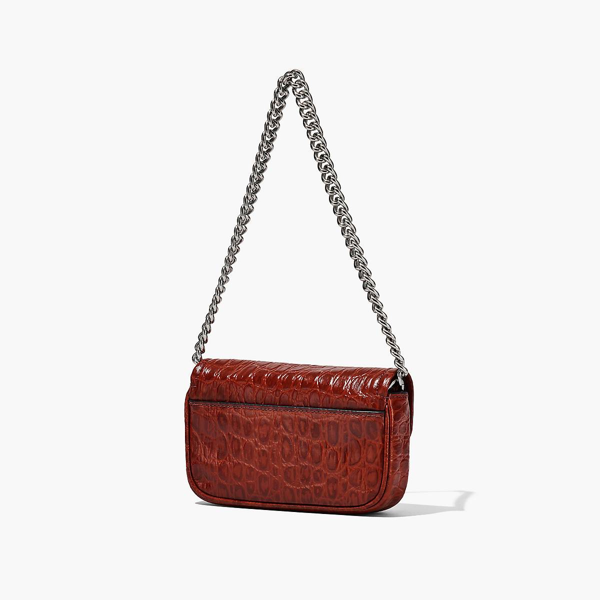 Women Marc Jacobs Croc-Embossed J Marc Mini Shoulder Bags Brown | UK MJ1023-X30