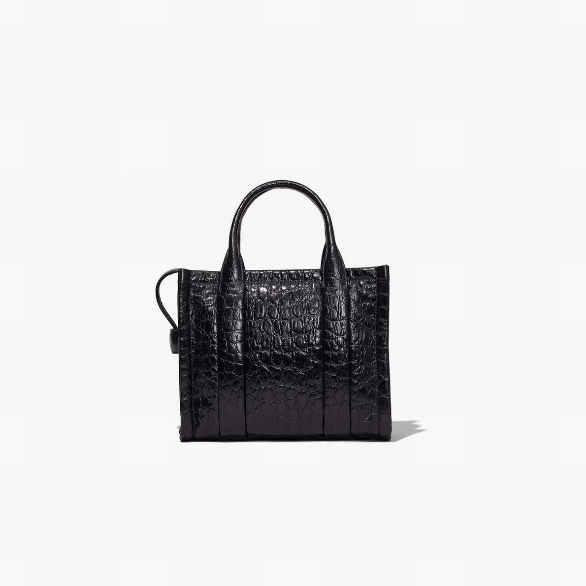 Women Marc Jacobs Croc-Embossed Mini Tote Bags Black | UK MJ6537-R97