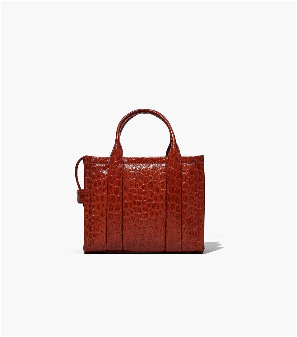 Women Marc Jacobs Croc-Embossed Mini Tote Bags Brown | UK MJ1692-T29